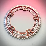 Vintage Rino Chainring Set 42/52T Hollow Anodized Bcd 144 Nos. Fixed Price $104.77.