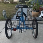 Worksman Cycles Foldable Tricycle Blue 24IN Steel Frame &basket Adults. Fixed Price $500.00.