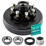 Trailer Brake Drum 12"X2" Heavy Duty 8 On 6.5" Bolt Circle For 7000 Lbs Axle .... Fixed Price $112.96.