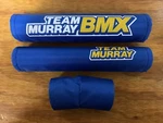 Old School Bmx Bicycle Pad Set Team Murray Blue / Yellow White Vintage Nos. Fixed Price $29.99.