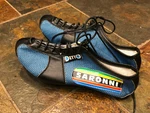 Vintage Nos New Detto Saronni Art. 88 Blue Leather Cycling Shoes 38 + Cleats. Fixed Price $22.00.