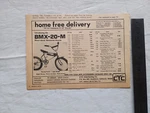 Bicycle Advertisement Removed From Magazine BMX-20-M. Fixed Price $7.17.