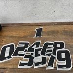 Ati Plate Old School Bmx Numbers - 9 Sticker Decal Chrome Og Set Lot. Fixed Price $48.39.