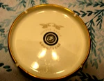 1940S-50S Goodyear Double Eagle Whitewall Ashtray 7" Gold Leaf Edge. Fixed Price $27.94.