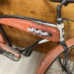 Original 1950 26 Men Jc Higgins Manifold Tank Bike. Fixed Price $895.00.