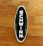 Schwinn Head Badge Name Plate Stingray Road Bikes Mint Black With White Letter. Fixed Price $29.99.