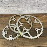 Vintage Takagi Chainrings Lot 110 Bcd 50T 46T 30T Touring Triple 5-BOLT At Xt. Fixed Price $41.59.