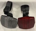 Sate Lite SL-121 122 Front And Rear Cycling Bike Reflectors Red Clear Clamp New. Fixed Price $8.25.