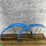 Vintage Schwinn Fender Set Cruiser Balloon Tire 26 Blue Front Rear Spitfire Dent. Fixed Price $64.99.