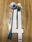 Nos Vintage Old School Haro White Black Stadium # 4 For Number Plate 7" Bmx. Fixed Price $14.99.