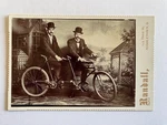 Antique Cabinet Photo Tandem Bicycle Two Men Randall Middletown Ohio C1890S. Fixed Price $174.95.