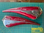 1950-60S Schwinn Jaguar Cantilever Tank W/ Delta Horn Unit For 3 Speed Hub. Fixed Price $194.95.