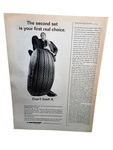 1967 Dunlop Gold Seal Tire Ad Vintage Automotive Print Man On Photo. Fixed Price $5.96.