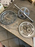 Schwinn 1973? Continental Cranks -sprockets- Cover Hardware See Pictures -desc. Fixed Price $39.99.