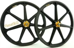 Skyway Bmx 24" Tuff Wheels Graphite W/ Gold Alloy Flange Hubs 3/8" Axles Retro. Fixed Price $589.99.