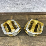 Vitnage Shimano PD-MX15 Bmx Pedals Gold 1980S Mtb 9/16IN Alloy Platform 3PC Sx. Fixed Price $111.59.