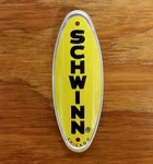 Schwinn Bicycle Plate Head Badge Approved Krates Stingray Yellow. Fixed Price $29.99.