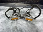 Mks AR-8 Pedals W Cateye Cages And Straps 9/16. Fixed Price $18.22.
