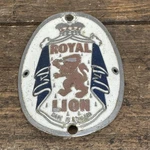 Vintage Royal Lion Bicycle Head Badge White Crest Emblem Made England 60S Bik. Fixed Price $25.79.