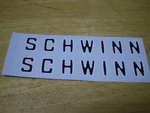 Schwinn Scrambler Bmx Bicycle Black W/ White Outline Down Tube Decals. Fixed Price $18.00.