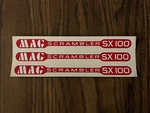 Nos Schwinn Mag Scrambler SX100 1970 Waterslide Frame Decals - Pair. Read. Fixed Price $20.00.