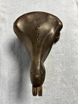Antique 1900"S Troxel Long Spring Full Size Men's Leather Bicycle Saddle. Fixed Price $230.00.