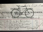 Antique Victorian Bill Letterhead Auburn New York 1895 Bicycles. Fixed Price $198.00.