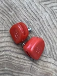 Nos Vintage Kkt Kyokuto Pedal Toe Clip Strap Buttons Pair Red Eroica Racing. Fixed Price $13.95.