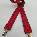 John Henry Suspenders Braces Red Paisley Adjustable West Germany. Fixed Price $13.29.
