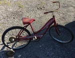 Western Flyer Red 20'' Bicycle Vintage Kids Child Hard Rubber Tires Bike. Fixed Price $28.00.