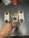 Vintage Mongoose Double Clamp Gold Stem Team Supergoose School Bmx. Fixed Price $500.00.