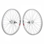 Master 20IN Silver Alloy Bmx Wheelset Weinmann 519 Rims 3/8 Bolt On Axles. Fixed Price $101.87.
