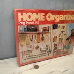 Vintage New Home Organizer Pegboard Hook Set 150PC Garage Workshop Nib. Fixed Price $39.39.