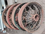 1930 1931 Ford Model 19" Wire Spoke Wheels 5 Lug Pair Original Vintage. Fixed Price $650.00.