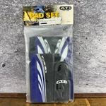 Ati Bmx Pad Set Blue White Nos Old School Frame Handle Bar Stem 3 Piece Usa. Fixed Price $45.49.