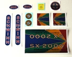 1980 (early) Schwinn SX2000 "rainbow" Complete Decal Set. Fixed Price $70.99.