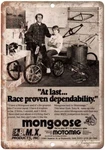 Mongoose Bmx Motomag Bicycle Vintage Ad Reproduction Metal Sign B460. Fixed Price $36.95.