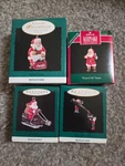 4 Lot Hallmark Miniature Christmas Ornaments Coca Cola Santa. Fixed Price $24.99.