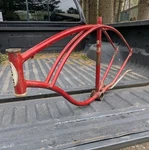 Vintage Schwinn Fleet April 1966 Bike Frame Bicycle Chassis Red Part Made Usa. Fixed Price $99.99.