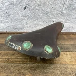 Vintage Brooks Leather Bicycle Saddle Seat Brown Patina England Professional. Fixed Price $79.99.