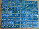 1960S California Mini Bike Metal Pedal Car Name License Plate Sign Mickey Mike. Fixed Price $7.00.