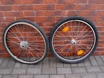 Mtb Wheel Set 26 In Araya RM-17 / Ukai UM20 Shimano Deore Dx FH-M650 HB-M650 7SP. Fixed Price $199.00.