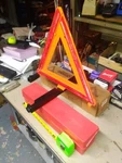 Set Of 3) Deflecto / Sate-lite. 73-0711-00. Early-warning Triangle Kit (orange).. Fixed Price $21.87.