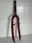 Gt Mtb Fork 26" 1/8" 28.6MM, 175MM, Threaded Rigid Steel Red Fair Condition. Fixed Price $67.50.