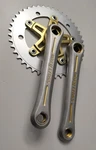 Sugino Maxy Cross 170MM Gold Silver Crank Arms Vintage 80'S School Bmx. Fixed Price $377.34.