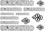 3RENSHO Bicycle Frame Decals Stickers Graphic Adhesive Set Vinyl White 12 Pcs. Fixed Price $29.99.