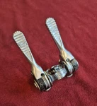 Vintage Suntour LD-1500 Power Shifter Ratcheting Downtube Set. Fixed Price $24.75.