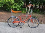 Schwinn 1972 Kool Orange Bicycle 5 Speed Fastback Stingray Original 20 Inch. Fixed Price $3450.00.