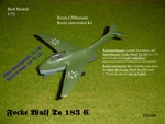Focke Wulf Ta 183 1/72 Bird Models Conversion Kit Resin. Fixed Price $11.61.