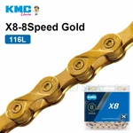 Kmc X8 Road Mtb Mountain Bike Gold Chain 6/7/8 Speed Bicycle 116L For Shimano Us. Fixed Price $37.59.